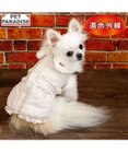 PET PARADISE ペットパラダイス 遠赤外線 苺襟付き 綿入れ ベスト  小型犬