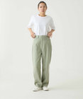 caqu color linen ankle boys アンクル丈ボーイフィットリネンデニム