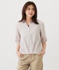 J.PRESS LADIES S 【洗える】アセテートレーヨンコットンチェック シャツカラー ブラウス