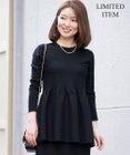 23区 S 【Sサイズ限定】ヴィスコースストレッチ ペプラムデザイン ニット
