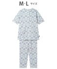 WACOAL パジャマ 綿100%(本体) 天竺素材 ミントン 5分袖 半袖 長ズボン レディース NDT167 /ワコール