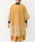 muuc 〈遠州織物の工場で織られた上質なコットン生地〉モクレン刺繍 ノーカラー ワイドシルエット コート（セットアップ可能）