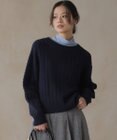 組曲 L 【加藤ローサさん着用】コットンカシミヤMIX ケーブル ニット