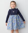 ANY KIDS 花柄ドッキングワンピース