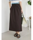 Green Parks 綿麻混バックルベルト付タイトスカート