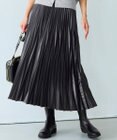 23区 【洗える】レザーライクプリーツ スカート