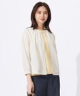 J.PRESS LADIES L 【洗える】80/1スパンタイプライター ノーカラー ブルゾン