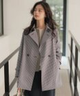 J.PRESS LADIES L Lightストレッチチェック トレンチコート