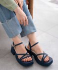 WEGO バルキーヒール細ストラップサンダル