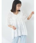 earth music&ecology コットンレースＶネックブラウス