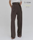 BEIGE， 【洗える・L-size】CINDY / ワイドタックパンツ