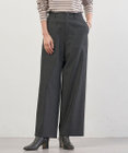 シャンブレー2wayストレッチ ワイド ストレート パンツ