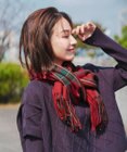 Tiaclasse 【安田美沙子さん着用】ウール混チェックマフラー