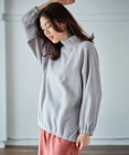 ANY L リブ起毛モックネックプルオーバー