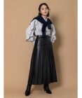 Te chichi 【泉 里香さん着用・Oggi.jp10/23掲載】レザータックプリーツスカート