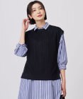 J.PRESS LADIES L 【洗える】Vis/Peスパーク クルーネック ニット ベスト
