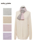 MOONBAT 【洗える】mila schon カシミヤ100%バイカラープチマフラー