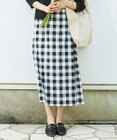J.PRESS LADIES 【洗える】BEZコットンリネンブロックギンガム スカート