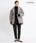 23区 S 【エステータ】ナイロンタフタ ショールカラー ダウンコート