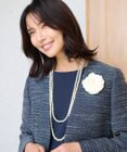 ANY 【コサージュ付】二連パールロングネックレス