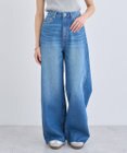 earth music&ecology セルフカットワイドデニムパンツ