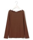 ICB L 【洗える】リヨセルカシミヤスムース ボートネックカットソー