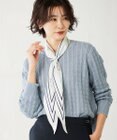 J.PRESS LADIES ストライプ プリント 剣先 スカーフ