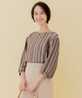 自由区 【XSサイズ～/洗える/セット可】オパールストライプ ブラウス