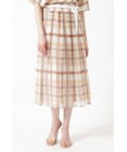 DAKS 50th アニバーサリーチェック シフォン レイヤードスカート