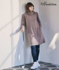 23区GOLF 取り外し可能なスヌード付き【23Fondation/WOMEN】【吸湿発熱】フーディー風 ワンピース