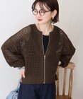 AMERICAN HOLIC ジップアップメッシュニットカーディガン【WEB限定カラー有り】