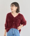 Green Parks シャギーＶネックカーディガン