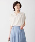 J.PRESS LADIES 【洗える・抗菌防臭】コットンアセテート バンドカラー ニット
