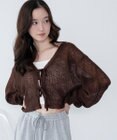 WEGO 【25年秋冬新作】モヘアタッチ2WAYリボンカーデ