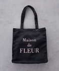 Maison de FLEUR ブランドロゴ発泡プリントスクエアトート