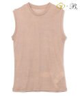 BEIGE， Washable Silk / Sleeveless T スリーブレスTシャツ