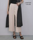 ICB 【WEB限定カラーあり】FluidBackSatin ワイドクロップドパンツ