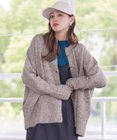 Tiaclasse 【洗える】クルーネックメランジカーディガン