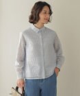 J.PRESS LADIES L 【一枚で着映え】ジオメトリックレース ブラウス