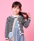 ANY KIDS ギンガム総柄ニット カーディガン