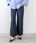 caqu FS linen wide flare リネンワイドフレアデニム