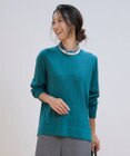 J.PRESS LADIES L WORETED WOOL BLEND クルーネック ニット