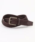 JOSEPH ABBOUD 【イタリア素材・ストレッチ・日本製】メランジラウンドコードレザーベルト　26SSモデル