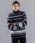 JOSEPH HOMME 【LEON 2月号掲載】グラデーションボーダー　タートルネックニット