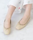 Bridget Birkin ＜3E＞【Bridget Birkin Walk】ラメパナマ調バレエパンプス