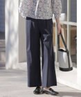 J.PRESS LADIES L 【洗える】セルロースリネンストレッチ タックワイドパンツ