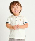 MIKI HOUSE HOT BISCUITS 【70-110cm】 くま耳 セーラーカラー半袖Tシャツ