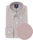 J.PRESS MEN 【PREMIUM PLEATS / 形態安定】ロンドンストライプ ドレスシャツ / B.D.