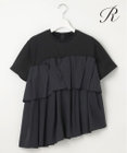 【R(アール)】プレミアムコットンジャージー ペプラムレイヤード カットソー