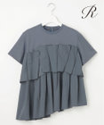 23区 【R(アール)】プレミアムコットンジャージー ペプラムレイヤード カットソー